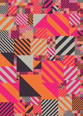 Abstract Geometric Pattern generative computational art illustration