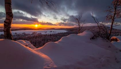 Rolgordijnen Piękny widok z Narożnika na Szczelinie Wielki w Górach Stołowych w Sudetach © Jan