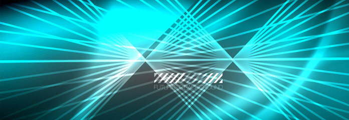 Neon dynamic beams vector abstract wallpaper background. Wallpaper background, design templates for business or technology presentations, internet posters or web brochure covers