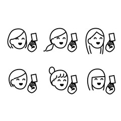 カードを持つ人イラスト素材