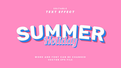 Summer holiday text effect