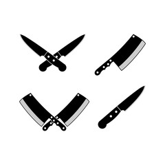cross knife vector graphic. icon for restaurant logo