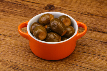 Marinated feijoa in the bowl