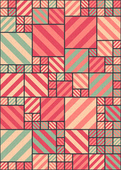 Abstract Geometric Pattern generative computational art illustration