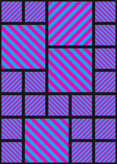 Abstract Geometric Pattern generative computational art illustration