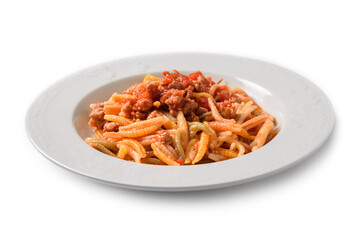 Malloreddus, tradizionale pasta sarda con sugo di salsiccia, Cucina Italiana 