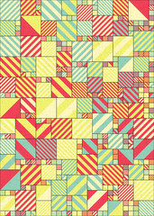 Abstract Geometric Pattern generative computational art illustration