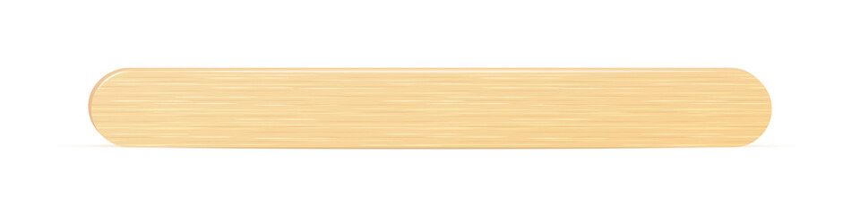 Ice cream snack stick. Simple wooden element for making summer food. Brown wood elemen. Medical equipment for throat examination