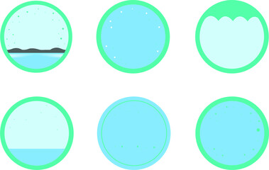 set of easter eggs Circular Logo icon sets templates for making logo fast