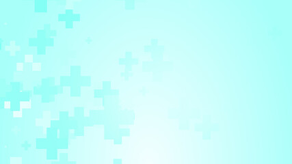 Abstract medical health blue cross pattern background.