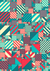 Obraz premium Abstract Geometric Pattern generative computational art illustration