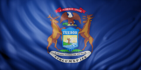 Michigan State flag - 432794142