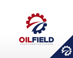 Oil and Gas Logo Design. Oil Mine Logo Design Template Vector