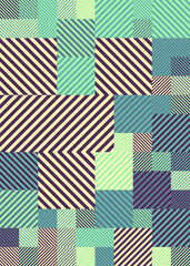 Abstract Geometric Pattern generative computational art illustration