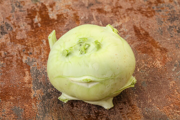 Vegan cuisine - raw kohlrabi cabbage