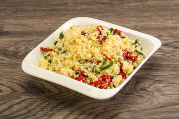 Vegetarian uisine - couscous with vegetables