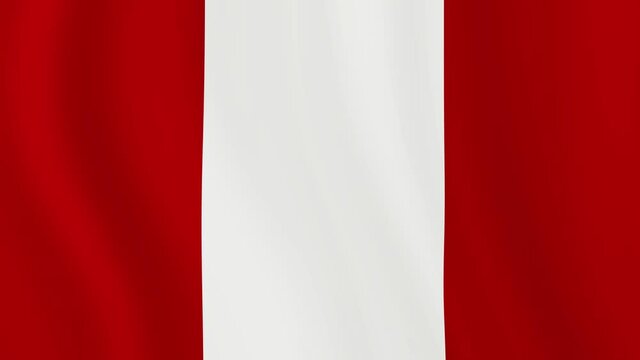 Peru flag is waving 3D animation. Peru flag waving in the wind. National flag of Peru. flag seamless loop animation. high quality 4K resolution