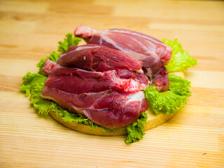 raw fillet with spices