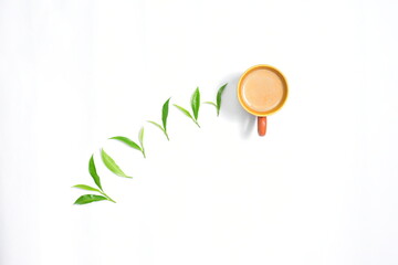 World tea day. Background with cup of tea.