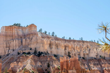 A natural rock formation of Red Rocks Hoodoos in Bryce Canyon National Park, Utah