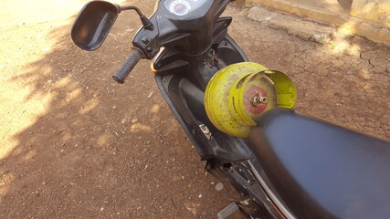 person with a motorcycle