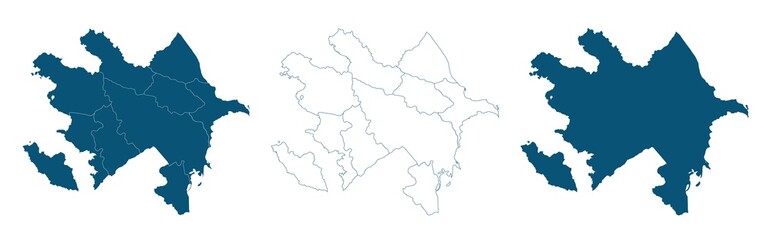 Azerbaijan map vector illustration isolated on white background