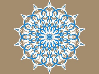Mandala logo design. Digital art illustration