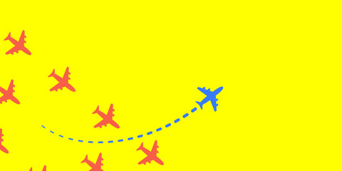 Obraz na płótnie Canvas Plane with own way illustration