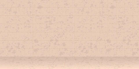 realistic tile wall, empty stage, background for your design