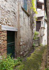Gole del Nera (Narni, Italy) - The old railway transformed in a cycle path, with the evocative landmarks of the medieval village of Stifone and the crystalline water of Mole; Umbria region.
