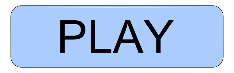 Play Button on white background - illustration