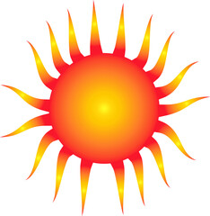 Logo of a sun with rays like tentacles 