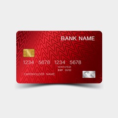 Realistic detailed credit cards. With inspiration from the abstract blue and black color on the gray background.
