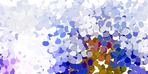 Light pink, green vector backdrop with chaotic shapes.