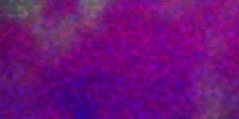 Light Purple vector background with lines, triangles.