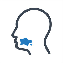 Obraz premium Mouth guards icon, vector and glyph