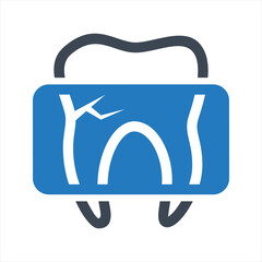 Dental x-rays icon, vector and glyph