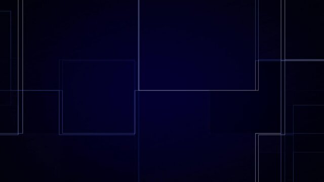 Blue Square Geometries Loop L Down Animation Background