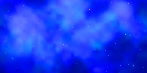 Light BLUE vector texture with beautiful stars.
