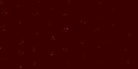 Light Orange vector background with woman symbols.