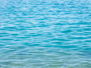 Calm water surface of Mediterranean sea, close-up view