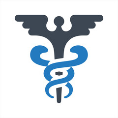 Caduceus Medical icon, vector and glyph