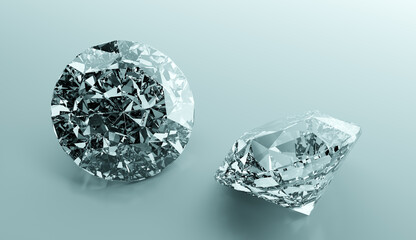Brilliant cut diamond, precious gem jewelry