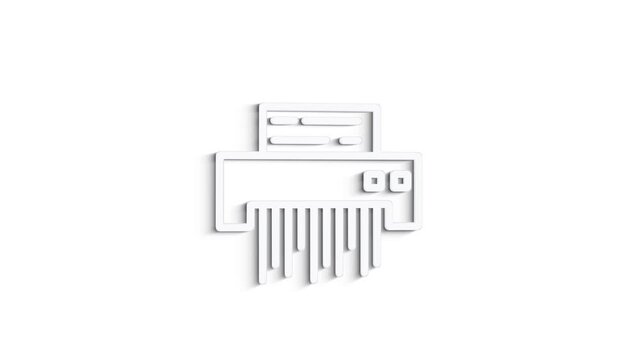 Office icon. Web 3D shadow icon set. Office, great design for any purposes. Motion graphics.