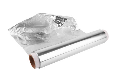 A roll of aluminum foil