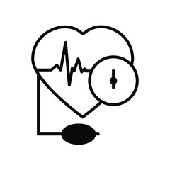 tonometer linear icon, vector on white isolated