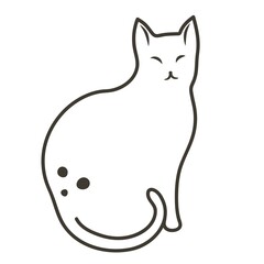Vector cat illustration for prints.