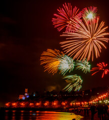 fireworks over the river