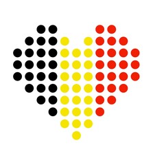 Herz aus Punkten: Belgien