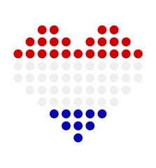 Herz aus Punkten: Niederlande